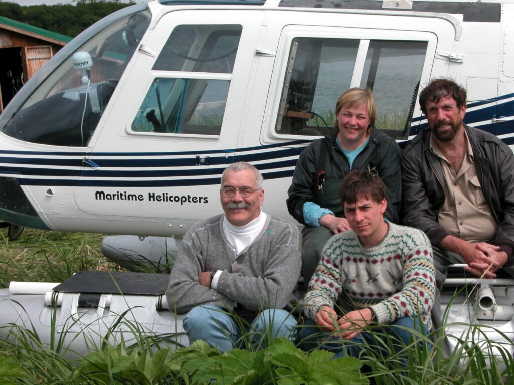 Susan Saupe, pilot Tom Walters, Neal Borecky, Dr. John Harper